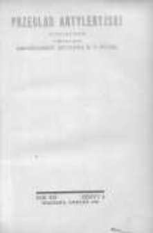 Przegląd Artyleryjski: miesięcznik wydawany przez Departament Artylerji Ministerstwa Spraw Wojskowych 1938 kwiecień R.16 Z.4