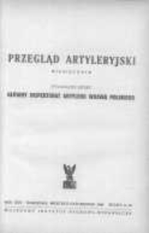 Przegląd Artyleryjski: miesięcznik wydawany przez Gł&oacute;wny Inspektorat Artylerii Wojska Polskiego 1946 wrzesień/październik R.24 Z.9/10