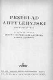 Przegląd Artyleryjski: dwumiesięcznik wydawany przez Główny Inspektorat Artylerii Wojska Polskiego 1949 wrzesień/październik R.27 Z.5