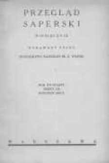 Przegląd Saperski: miesięcznik wydawany przez Dowództwo Saperów Ministerstwa Spraw Wojskowych 1938 grudzień R.12 Z.12