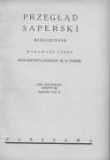 Przegląd Saperski: miesięcznik wydawany przez Dowództwo Saperów Ministerstwa Spraw Wojskowych 1939 marzec R.12 Z.3