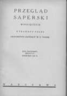Przegląd Saperski: miesięcznik wydawany przez Dowództwo Saperów Ministerstwa Spraw Wojskowych 1939 kwiecień R.12 Z.4