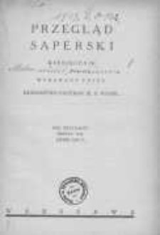 Przegląd Saperski: miesięcznik wydawany przez Dowództwo Saperów Ministerstwa Spraw Wojskowych 1939 lipiec R.12 Z.7