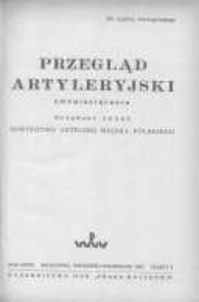 Przegląd Artyleryjski: dwumiesięcznik wydawany przez Dow&oacute;dztwo Artylerii Wojska Polskiego 1950 wrzesień/październik R.28 Z.5