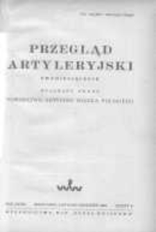 Przegląd Artyleryjski: dwumiesięcznik wydawany przez Dow&oacute;dztwo Artylerii Wojska Polskiego 1950 listopad/grudzień R.28 Z.6