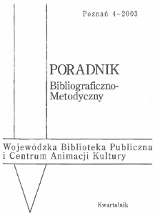 Poradnik Bibliograficzno-Metodyczny : 2003 z.4