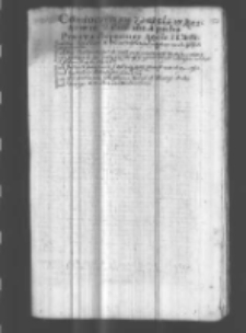 Couocatia się Zaczęla w Krakowie XXIII die Aprilis Puncta Propositiey Krola