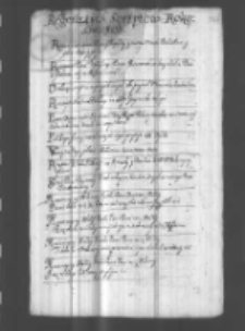 Regestr tych Scriptow Rokoszowych