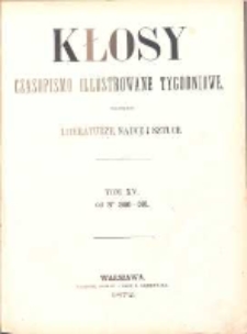 Kłosy: czasopismo ilustrowane, tygodniowe, poświęcone literaturze, nauce i sztuce 1872.06.22(07.04) T.15 Nr366
