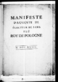 Manifeste d'Auguste III