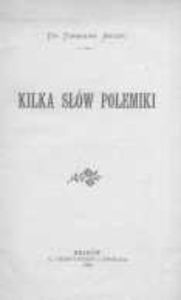 Kilka słów polemiki