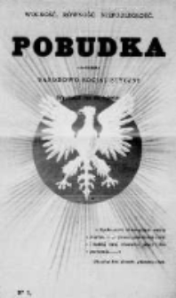 Pobudka. Czasopismo narodowo-socyalistyczne. 1889 R.1 nr1
