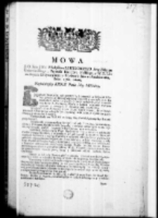 Mowa J. O. Xcia Jmci Władysława Łubieńskiego Arcybiskupa Gnieznieńskiego, Prymasa Kr&oacute;lestwa Polskiego y W. X. Lit. na Seymie Ordynaryinym w Warszawie dnia 22 pazdziernika, roku 1766 miana