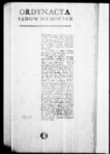 Ordynacya sądow seymowych