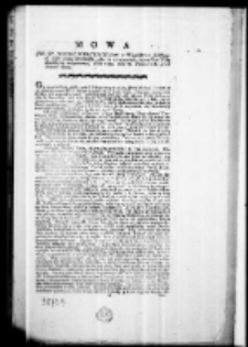 Mowa JW. JP. Jozefa Wybickiego posła z woiewództwa kaliskiego na seym walny Grodzieński jako do examinowania czynnościow Rady Nieustaiącey delegowanego, roku 1784. dnia 20 pazdziernika przez Stanami miana