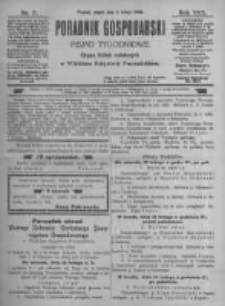 Poradnik Gospodarski. Pismo Tygodniowe. 1906.02.02 R.17 nr5