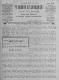Poradnik Gospodarski. Pismo Tygodniowe. 1906.02.16 R.17 nr7