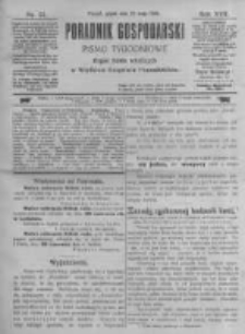 Poradnik Gospodarski. Pismo Tygodniowe. 1906.05.25 R.17 nr21
