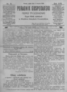 Poradnik Gospodarski. Pismo Tygodniowe. 1906.08.02 R.17 nr31