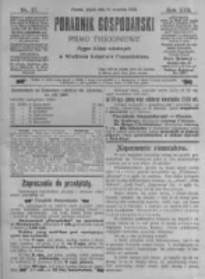 Poradnik Gospodarski. Pismo Tygodniowe. 1906.09.14 R.17 nr37