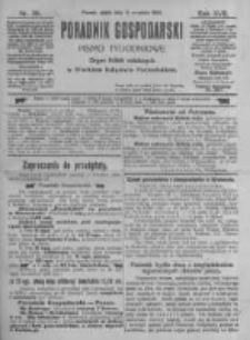 Poradnik Gospodarski. Pismo Tygodniowe. 1906.09.21 R.17 nr38