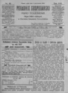 Poradnik Gospodarski. Pismo Tygodniowe. 1906.10.05 R.17 nr40