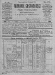 Poradnik Gospodarski. Pismo Tygodniowe. 1906.11.16 R.17 nr46