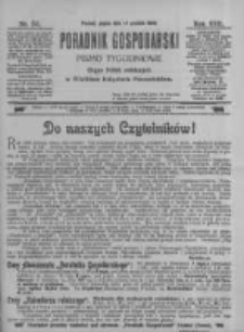 Poradnik Gospodarski. Pismo Tygodniowe. 1906.12.14 R.17 nr50