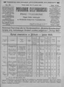 Poradnik Gospodarski. Pismo Tygodniowe. 1906.12.21 R.17 nr51