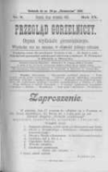 Przegląd Gorzelniczy. Organ Wydziału Gorzelniczego. 1903 R.9 nr9