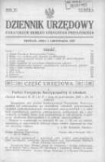Dziennik Urzędowy Kuratorjum Okręgu Szkolnego Poznańskiego 1927.11.01 R.4 Nr6