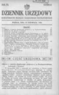 Dziennik Urzędowy Kuratorjum Okręgu Szkolnego Poznańskiego 1930.11.25 R.7 Nr15