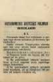 Postanowienie dotyczące polowań