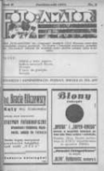 Foto-Amator: bezpłatny dodatek miesięczny Drogerzysty 1934 październik R.2 Nr9