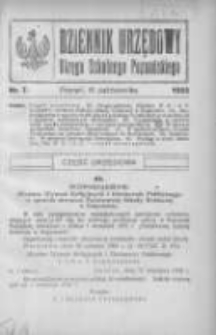 Dziennik Urzędowy Okręgu Szkolnego Poznańskiego 1922.10.10 Nr7