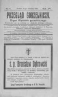 Przegląd Gorzelniczy. Organ Wydziału Gorzelniczego. 1909 R.15 nr9