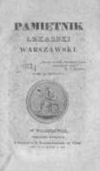 Pamiętnik Lekarski Warszawski. T.1 poszyt 1