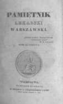 Pamiętnik Lekarski Warszawski. T.1 poszyt 2