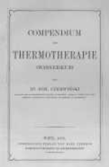 Compendium der Thermotherapie (Wasserkur)