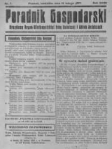 Poradnik Gospodarski. Pismo Tygodniowe. 1921.02.13 R.32 nr7