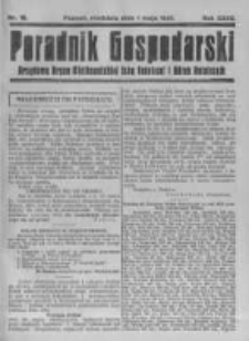 Poradnik Gospodarski. Pismo Tygodniowe. 1921.05.01 R.32 nr18