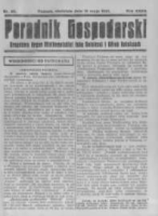 Poradnik Gospodarski. Pismo Tygodniowe. 1921.05.15 R.32 nr20