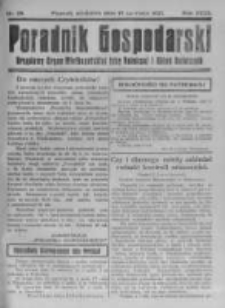 Poradnik Gospodarski. Pismo Tygodniowe. 1921.06.19 R.32 nr25