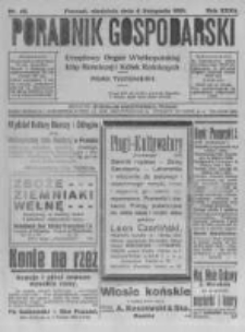 Poradnik Gospodarski. Pismo Tygodniowe. 1921.11.06 R.32 nr45