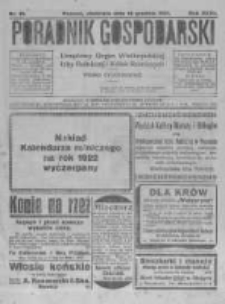 Poradnik Gospodarski. Pismo Tygodniowe. 1921.12.18 R.32 nr51