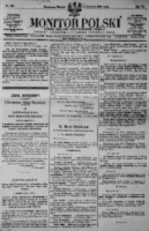 Monitor Polski. Dziennik Urzędowy Rzeczypospolitej Polskiej. 1923.06.05 R.6 nr124