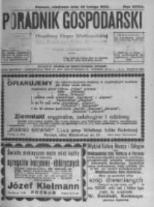 Poradnik Gospodarski. Pismo Tygodniowe. 1922.02.26 R.33 nr9