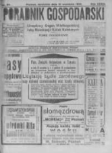 Poradnik Gospodarski. Pismo Tygodniowe. 1922.09.10 R.33 nr37