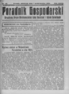 Poradnik Gospodarski. Pismo Tygodniowe. 1922.10.01 R.33 nr40
