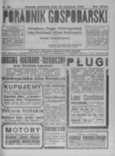 Poradnik Gospodarski. Pismo Tygodniowe. 1922.11.26 R.33 nr48